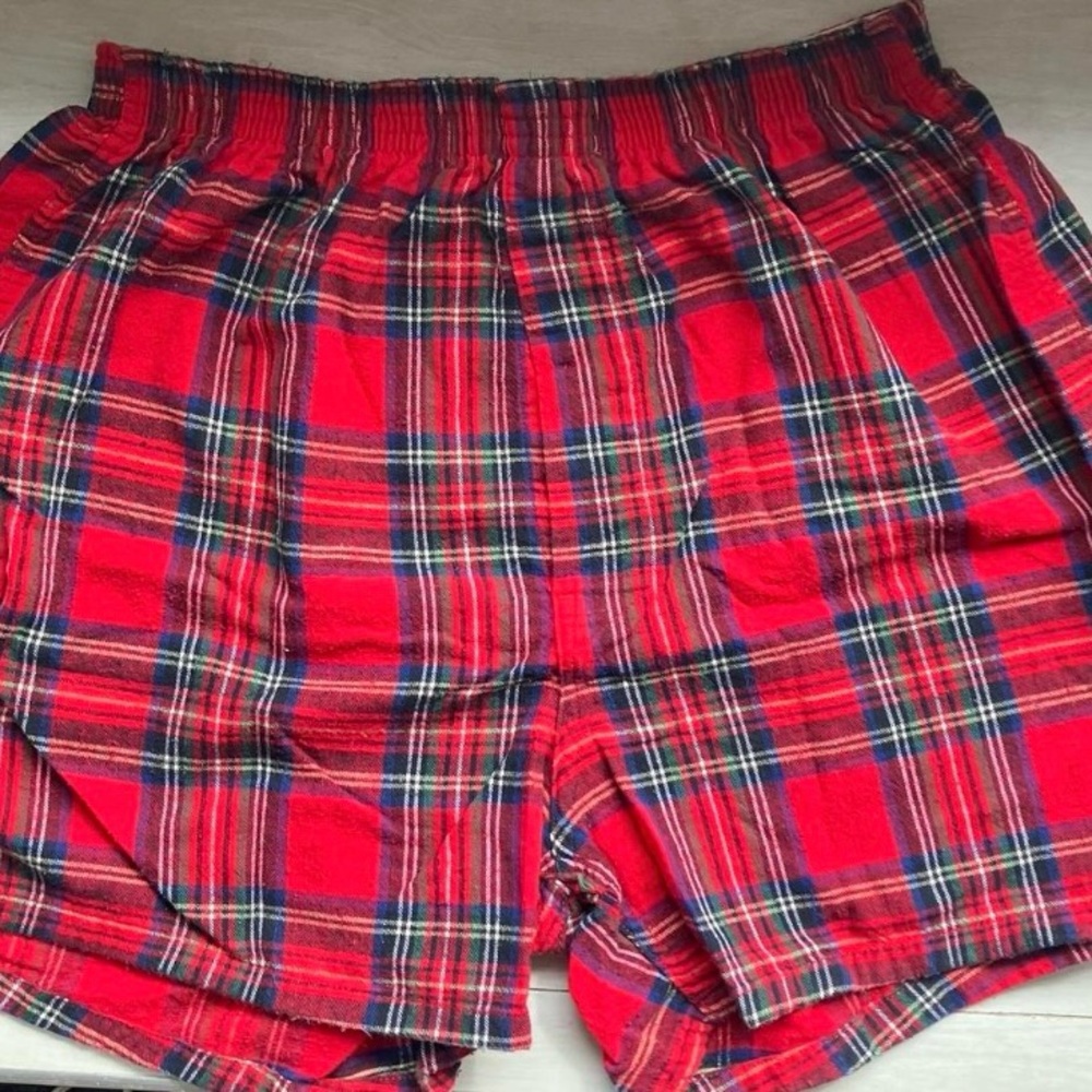 Vintage Men’s Shorts Illustrated Flannel PJ Boxers